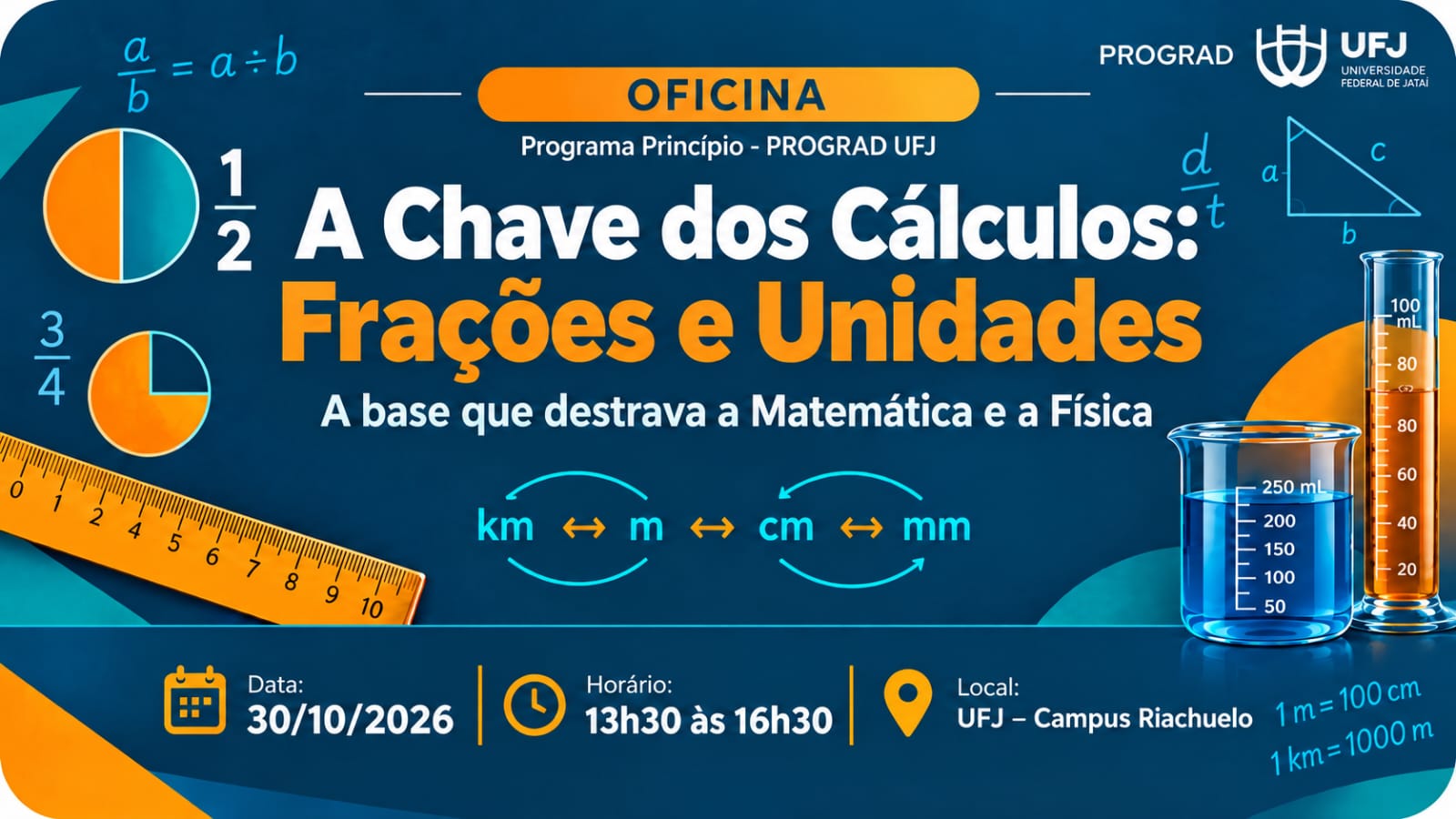 Banner do evento A Chave dos Cálculos: Frações e Unidades
